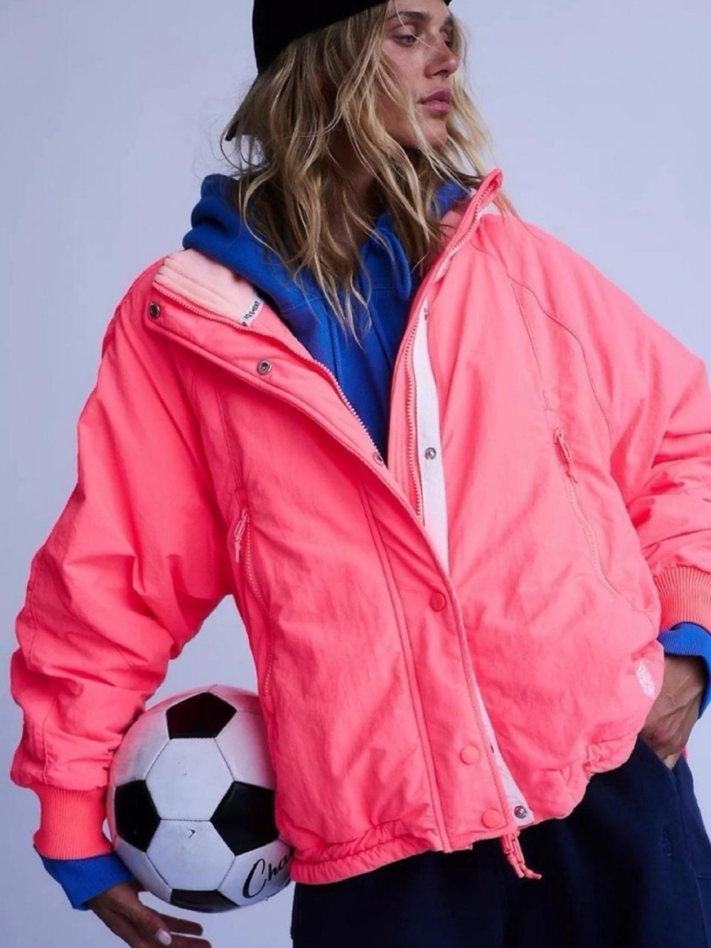 Free people neon coral Jacket